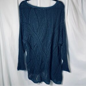 DKNY  SWEATER TEXTURED KNIT TUNIC SWEATER 2X
